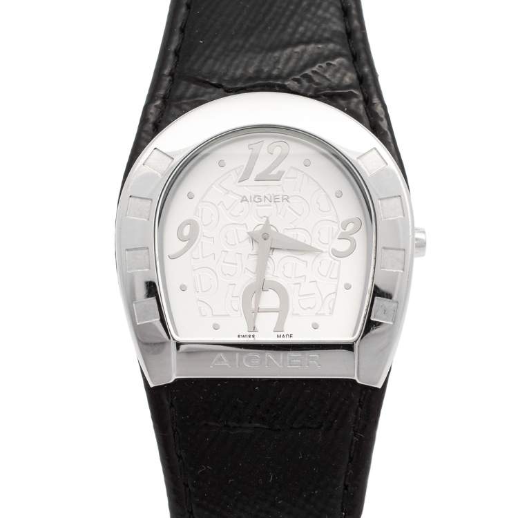 Pre Owned Aigner Silver Stainless Steel Capri A19200 Women's Wristwatch 30 mm
