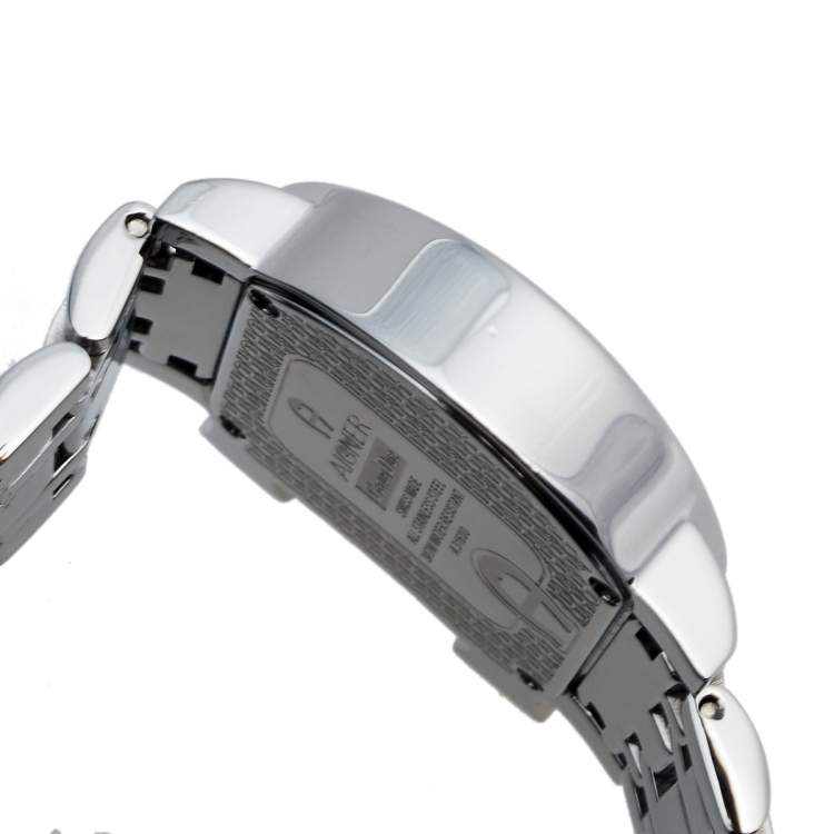 Pre Owned Aigner Purple Mother of Pearl Moon and Star Stainless Steel Genua Due A31600 Women's Wristwatch 31 mm