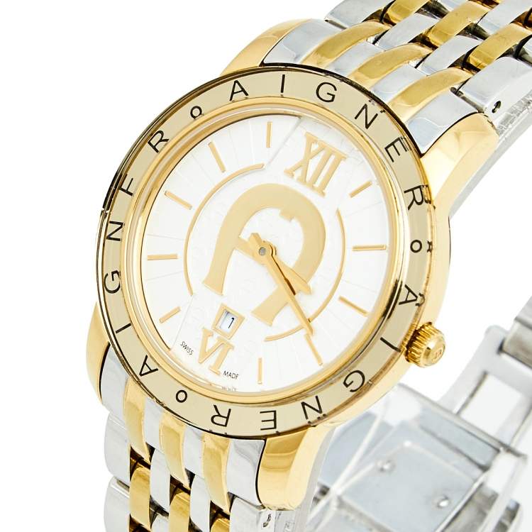 Aigner White Two Tone Stainless Steel Murano A35200 Women s