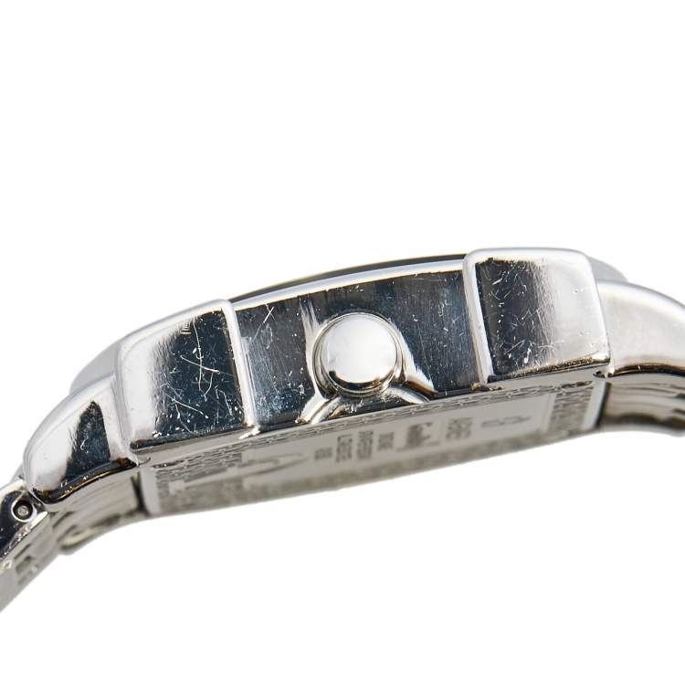 Pre Owned Aigner Mother Of Pearl Stainless Steel Genua Due A31600 Women's Wristwatch 31 mm