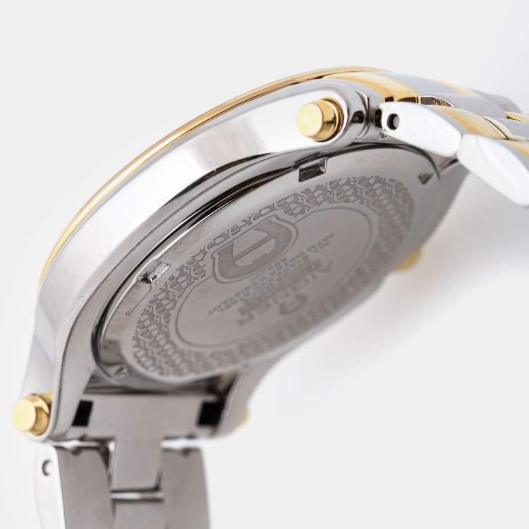 Pre Owned Aigner Silver Two Tone Stainless Steel Bologna A55200 Women's Wristwatch 36 mm