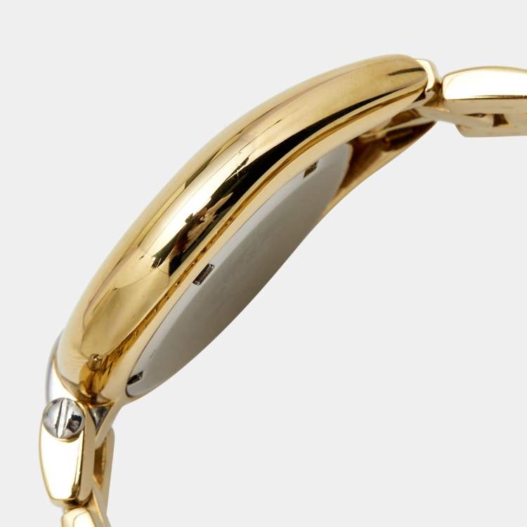 Pre Owned Aigner Mother of Pearl Two Tone Stainless Steel Imperia A49300 Women's Wristwatch 35 mm