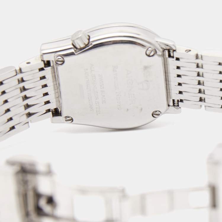 مملوكة مسبقًا Aigner Silver Stainless Steel Ravenna Nuovo A25200 Women's Wristwatch 24 mm 
