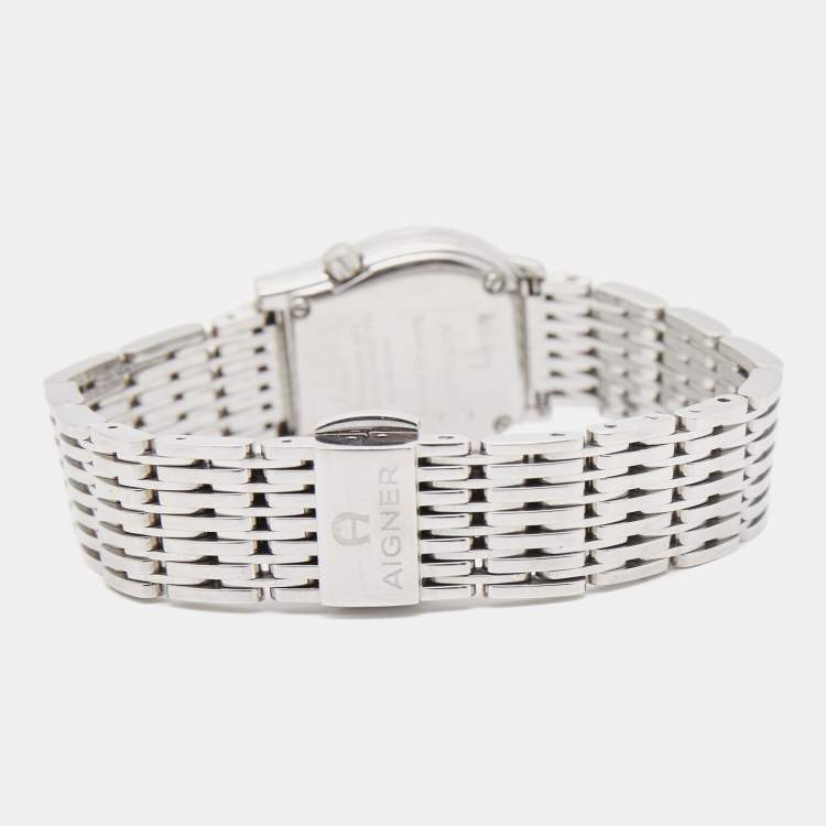 مملوكة مسبقًا Aigner Silver Stainless Steel Ravenna Nuovo A25200 Women's Wristwatch 24 mm 