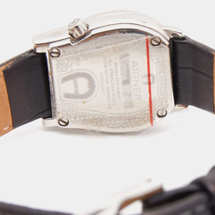 Pre Owned Aigner Silver Stainless Steel Verona Nuovo A22200 Women's Wristwatch 24 mm 