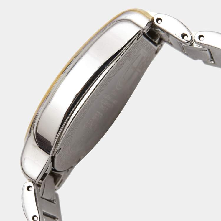 مملوكة مسبقًا Aigner Silver Two Tone Stainless Steel Vicenza A111200 Women's Wristwatch 30 mm