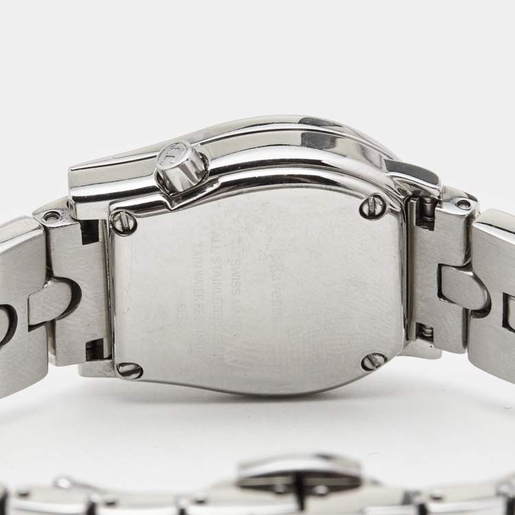 Pre Owned Aigner Mother of Pearl Stainless Steel Ravenna A02200 Women's Wristwatch 24 mm 