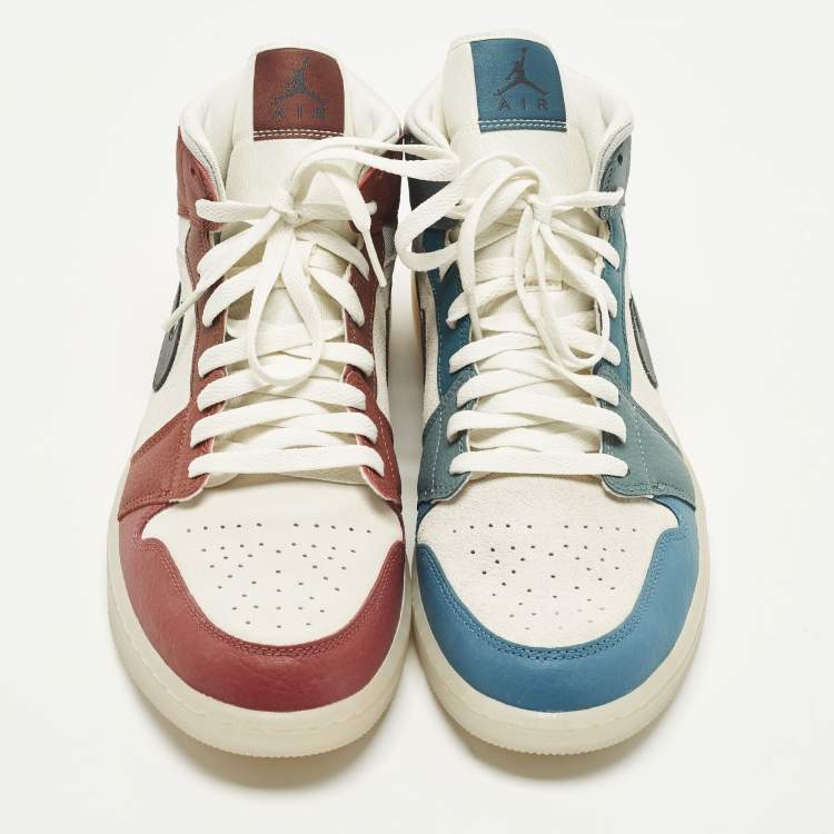 Pre Owned Air Jordans Jordan 1 Anti Gravity Machines Size 44.5 Multicolor Leather and Suede Mid Top Sneakers