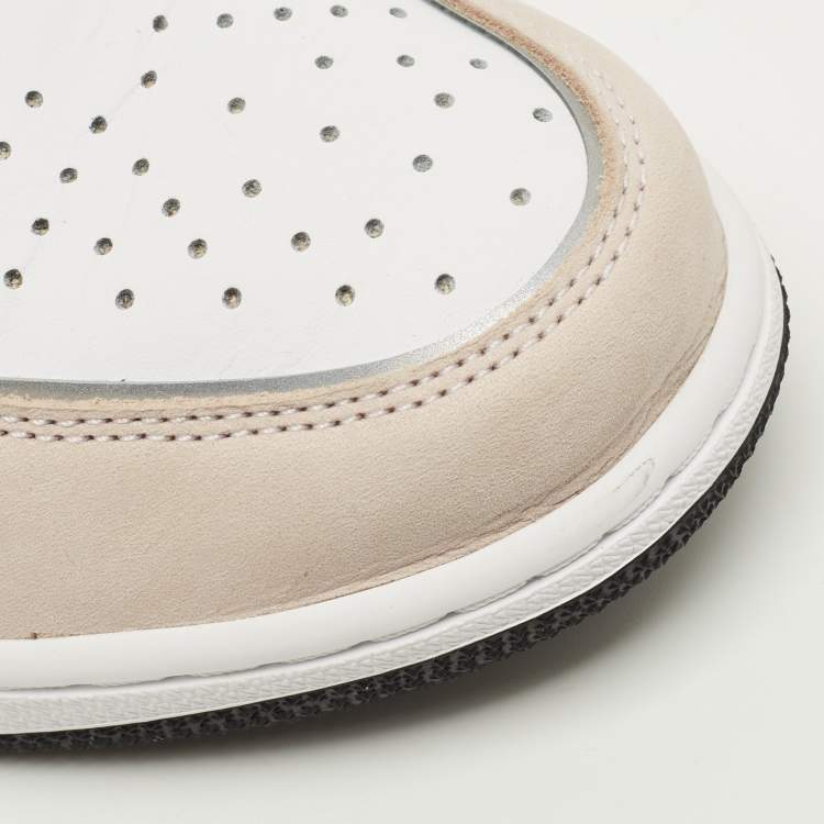 Pre Owned Air Jordans Jordan 1 Size 44.5 Multicolor Leather and Nubuck Leather High Top Sneakers