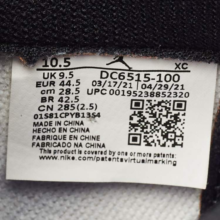 Pre Owned Air Jordans Jordan 1 Size 44.5 Multicolor Leather and Nubuck Leather High Top Sneakers