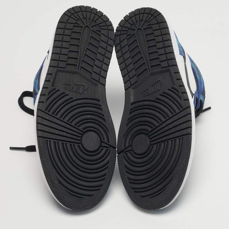 Pre Owned Air Jordans Jordan 1 Retro Tie Dye Size 37.5 Multicolor Leather and Suede High Top Sneakers