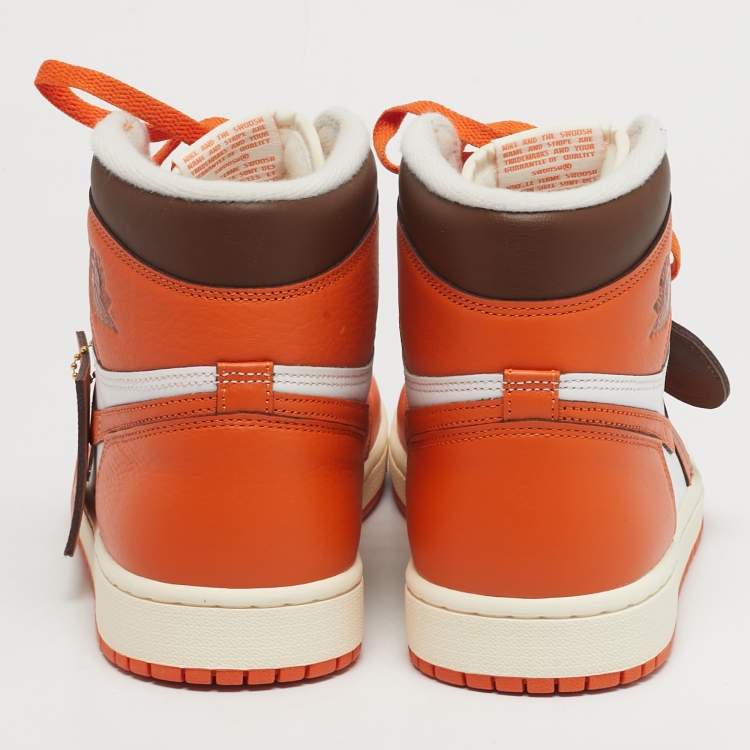 Pre Owned Air Jordans Jordan 1 Retro OG Starfish Size 44.5 Multicolor Leather High Top Sneakers