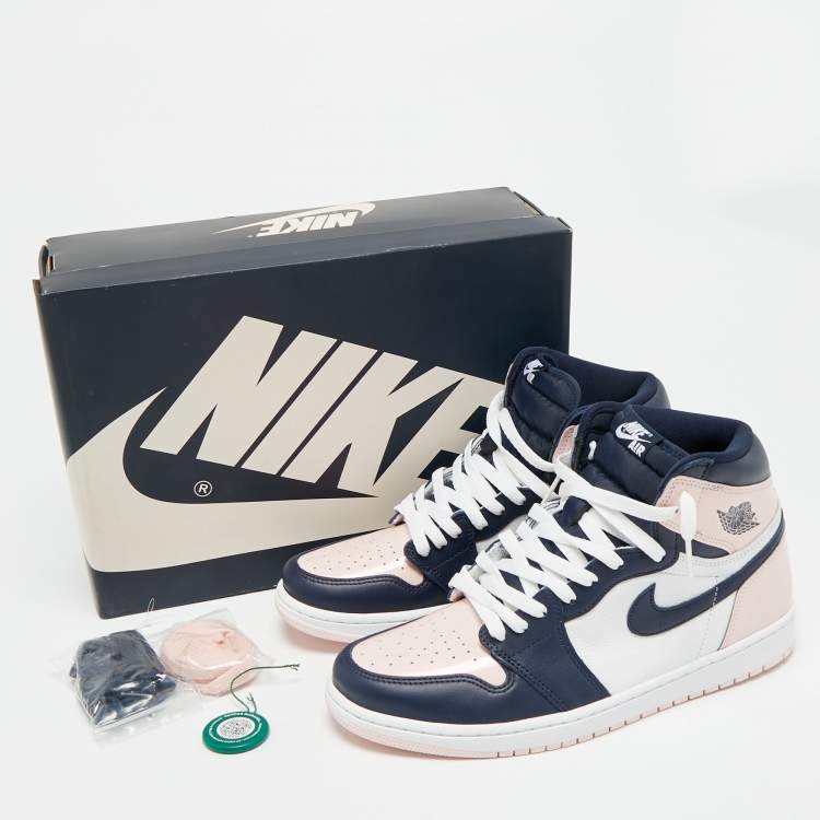 Pre Owned Air Jordans Jordan 1 Retro OG Atmosphere Size 44.5 Multicolor Patent and Leather High Top Sneakers