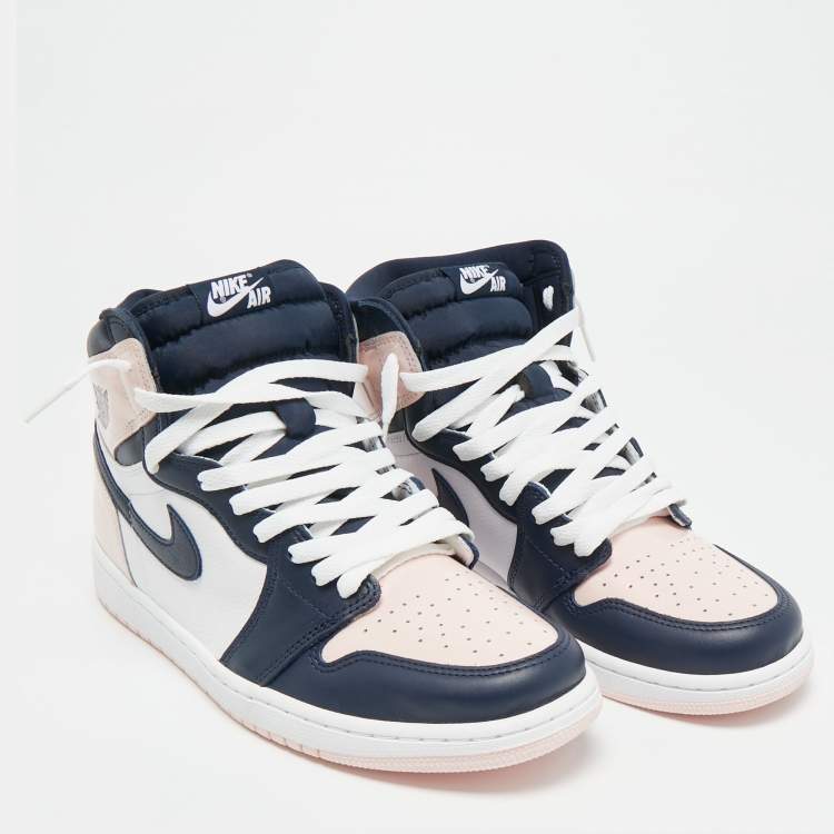 Pre Owned Air Jordans Jordan 1 Retro OG Atmosphere Size 44.5 Multicolor Patent and Leather High Top Sneakers