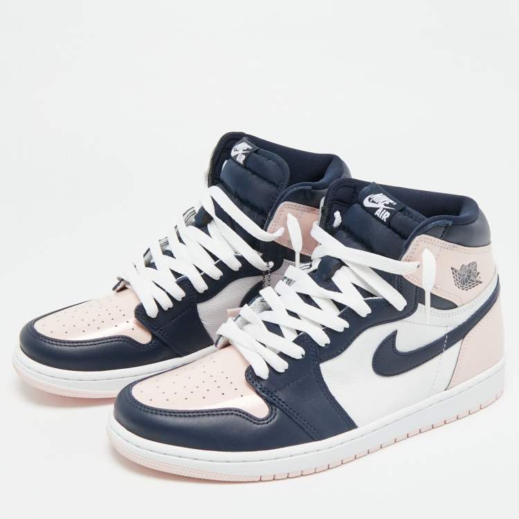 Pre Owned Air Jordans Jordan 1 Retro OG Atmosphere Size 44.5 Multicolor Patent and Leather High Top Sneakers