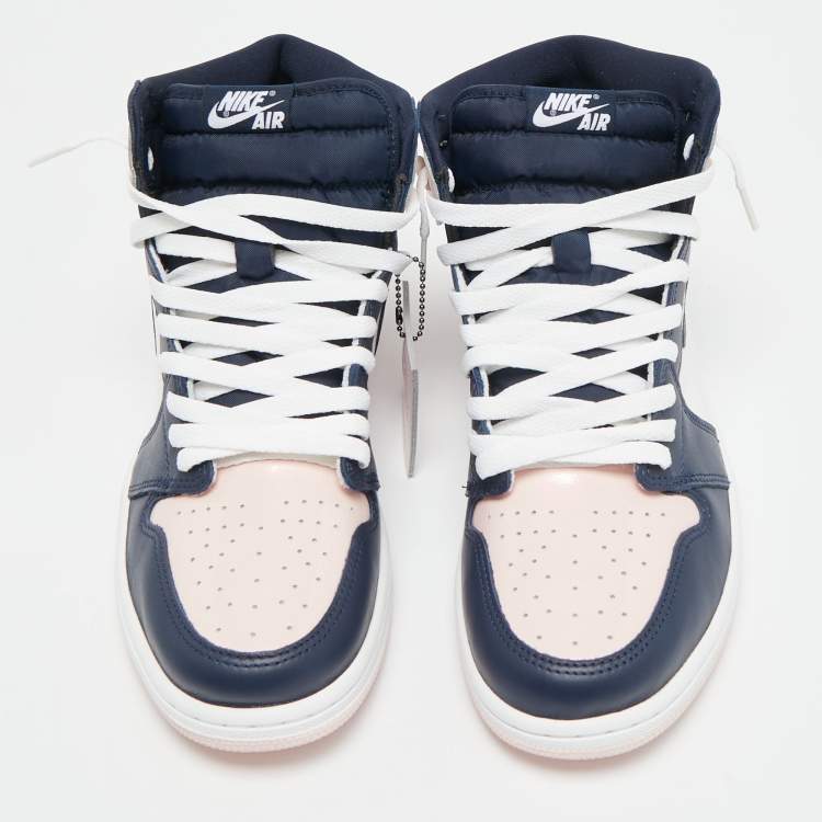 Pre Owned Air Jordans Jordan 1 Retro OG Atmosphere Size 44.5 Multicolor Patent and Leather High Top Sneakers