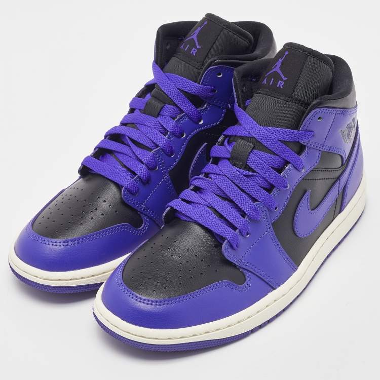 Purple black and deals white jordans 1