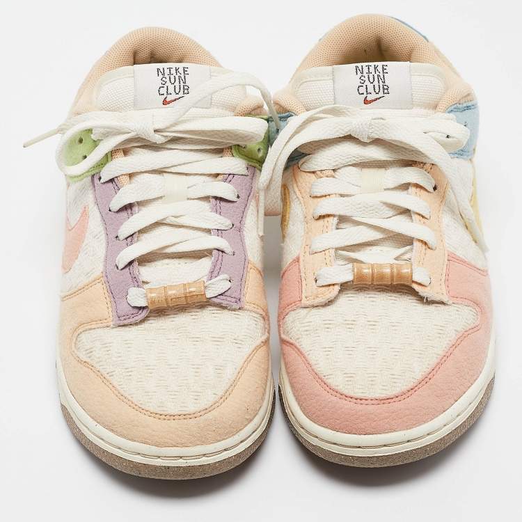 Pre Owned Air Jordans Multicolor Fabric and Suede Air Jordan 1 Sneakers Size 38