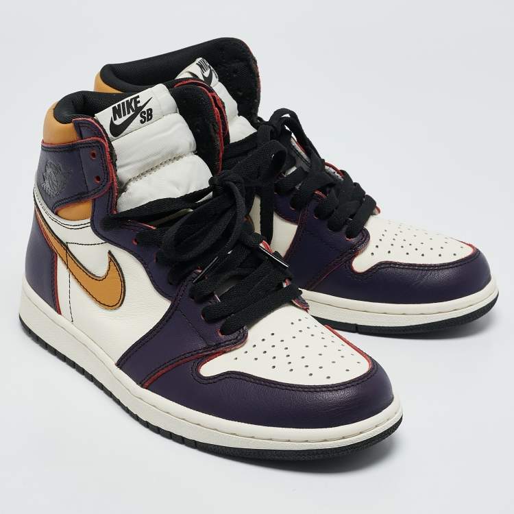 Pre Owned Jordan Multicolor Leather 1 Retro High Defiant SB  Sneakers Size 40.5 