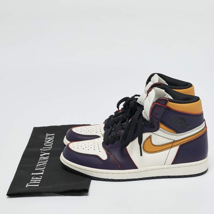 Pre Owned Jordan Multicolor Leather 1 Retro High Defiant SB  Sneakers Size 40.5 