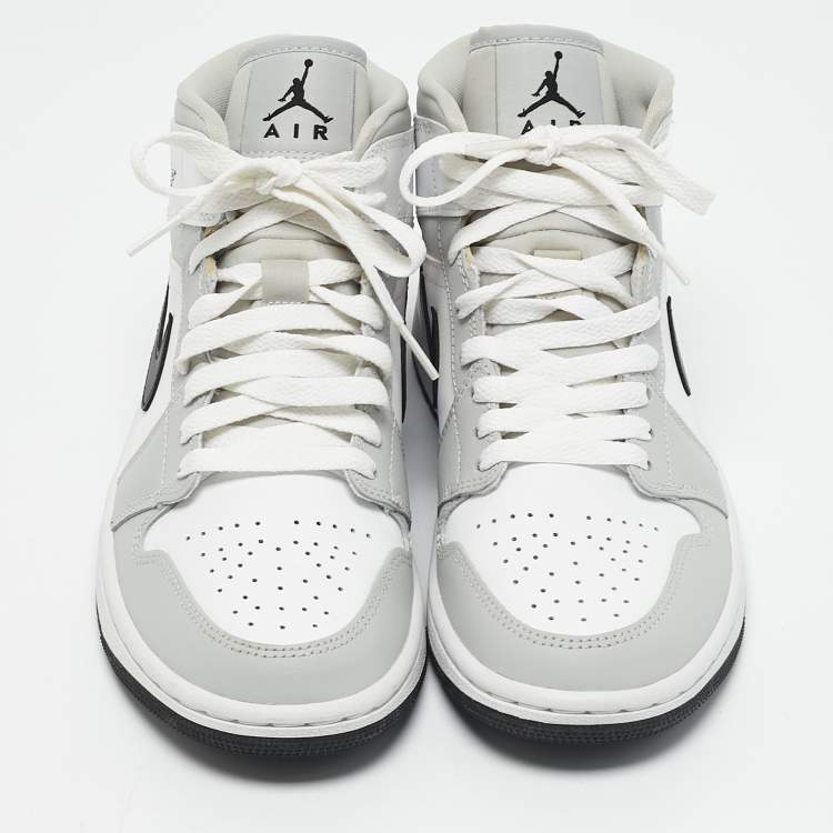 Pre Owned Air Jordans Multicolor Leather Air Jordan 1 Mid Top Sneakers Size 38