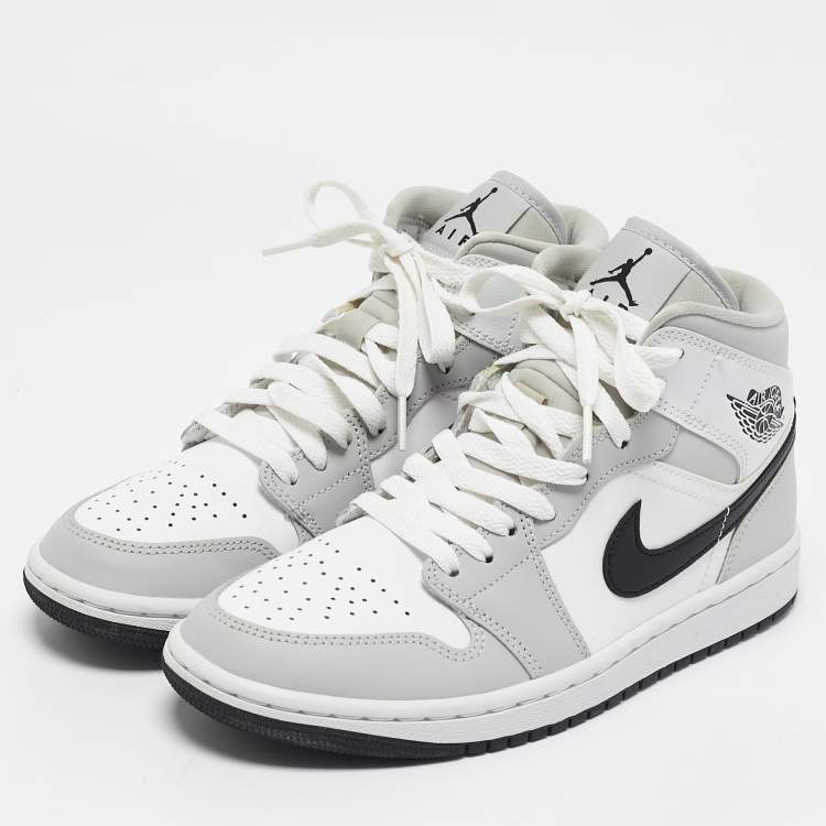 Pre Owned Air Jordans Multicolor Leather Air Jordan 1 Mid Top Sneakers Size 38