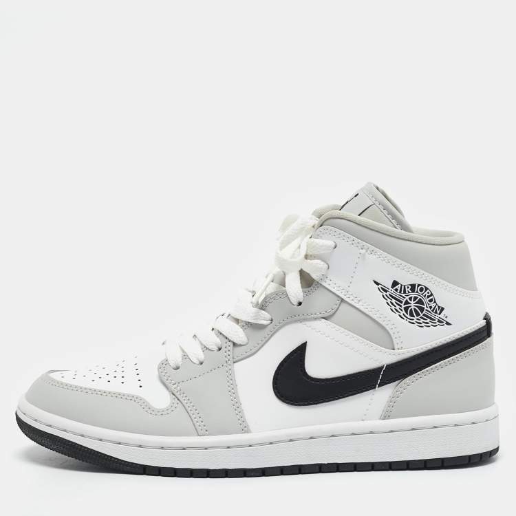 Pre Owned Air Jordans Multicolor Leather Air Jordan 1 Mid Top Sneakers Size 38