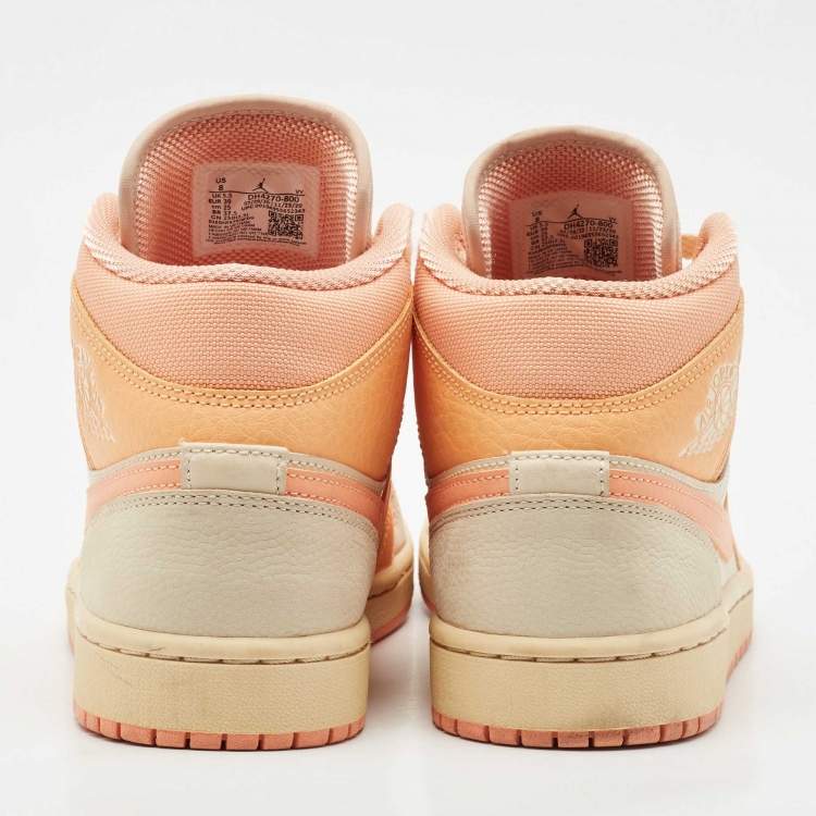 Pre Owned Air Jordans Multicolor Leather and Suede Air Jordan 1 High Top Sneakers Size 39