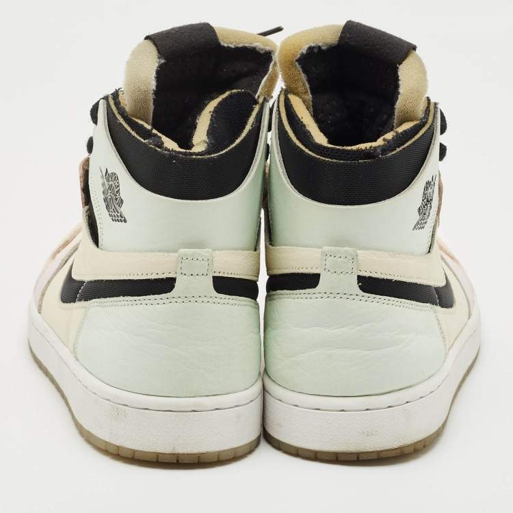 Pre Owned Air Jordans Multicolor Leather Jordan 1 High Zoom Air CMFT Easter Sneakers Size 38.5