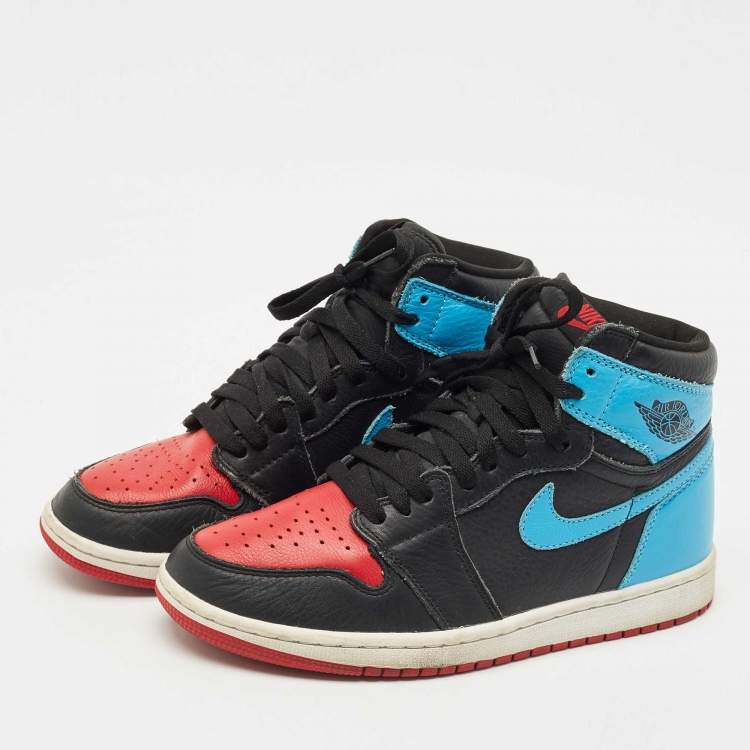 Pre Owned Air Jordans Multicolor Leather Jordan 1 Retro High NC to Chi Sneakers Size 41 