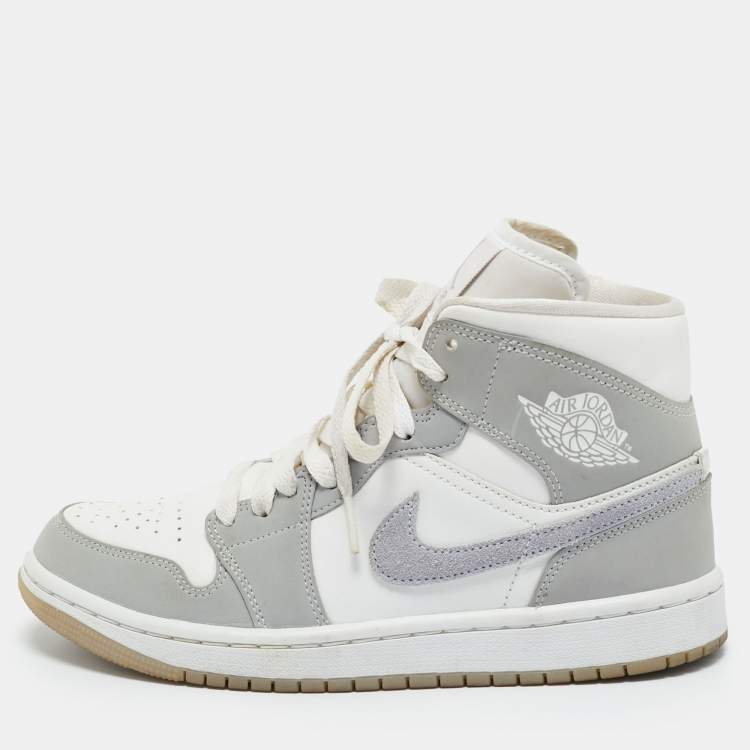 Pre Owned Air Jordans Multicolor Leather Air Jordan 1 High Top Sneakers Size 36.5