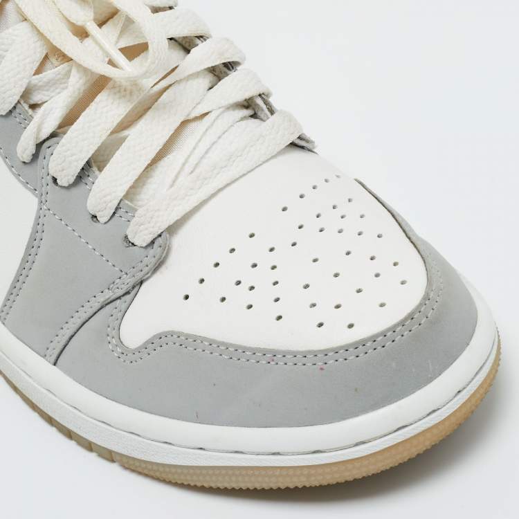Pre Owned Air Jordans Multicolor Leather Air Jordan 1 High Top Sneakers Size 36.5