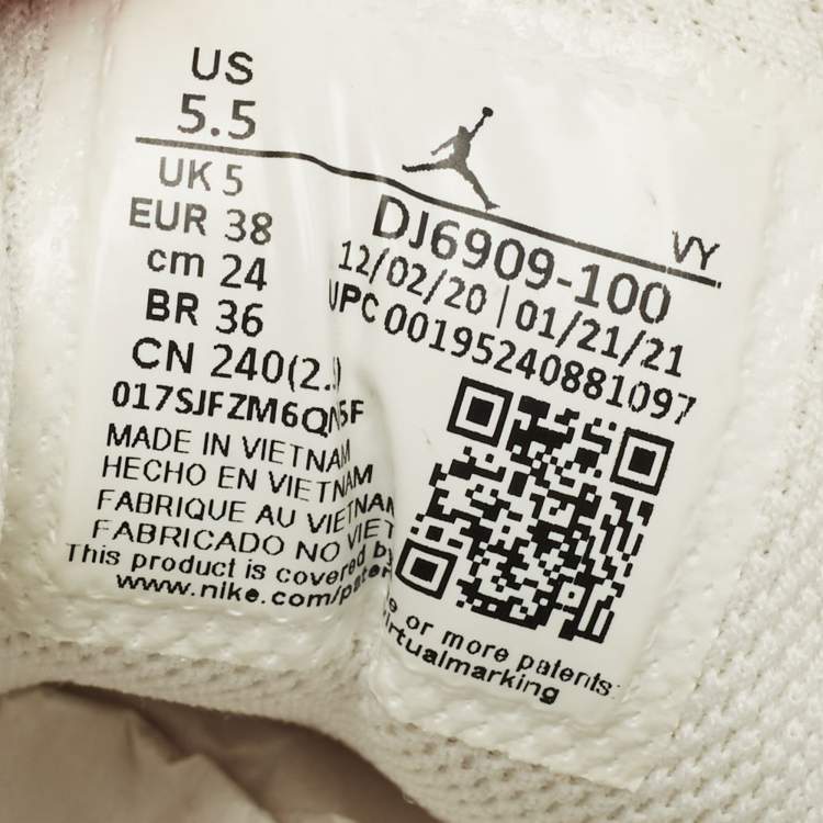 Pre Owned Air Jordans Multicolor Leather Air Jordan 1 Low Top Sneakers Size 38