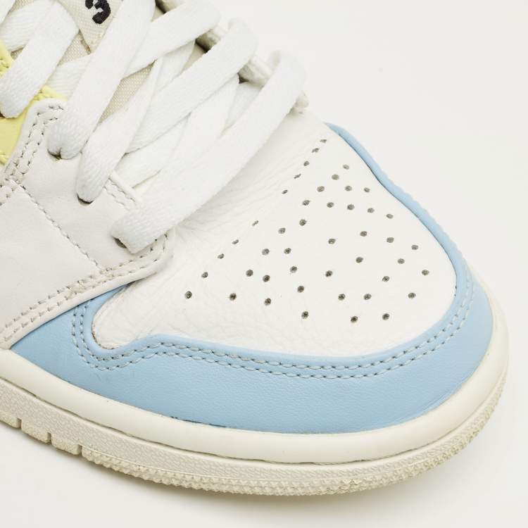 Pre Owned Air Jordans Multicolor Leather Air Jordan 1 Low Top Sneakers Size 38