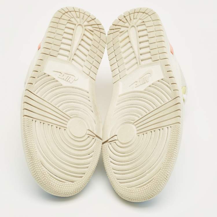 Pre Owned Air Jordans Multicolor Leather Air Jordan 1 Low Top Sneakers Size 38