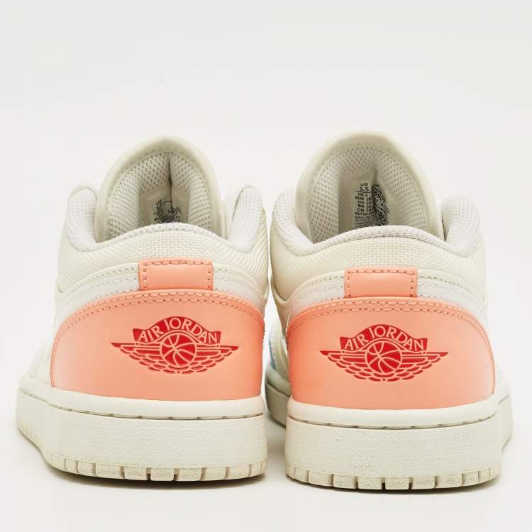 Pre Owned Air Jordans Multicolor Leather Air Jordan 1 Low Top Sneakers Size 38