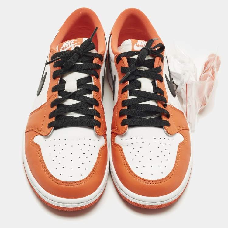 Pre Owned Air Jordans Jordan 1 OG Starfish Size 44.5 Multicolor Leather Low Top Sneakers