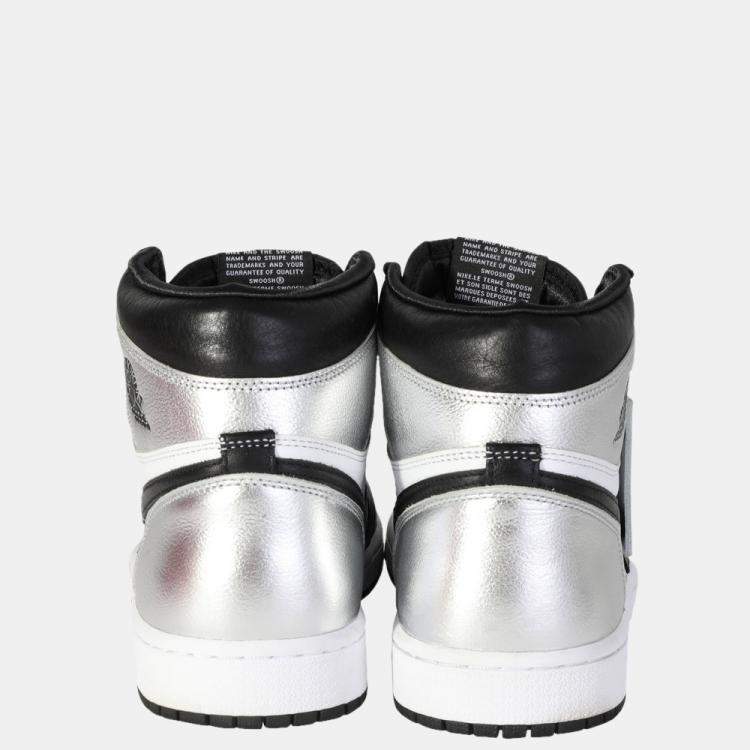 Pre Owned Air Jordan WMNS Air Jordan 1 Retro High OG 'Silver Toe' Sneaker EU 42.5