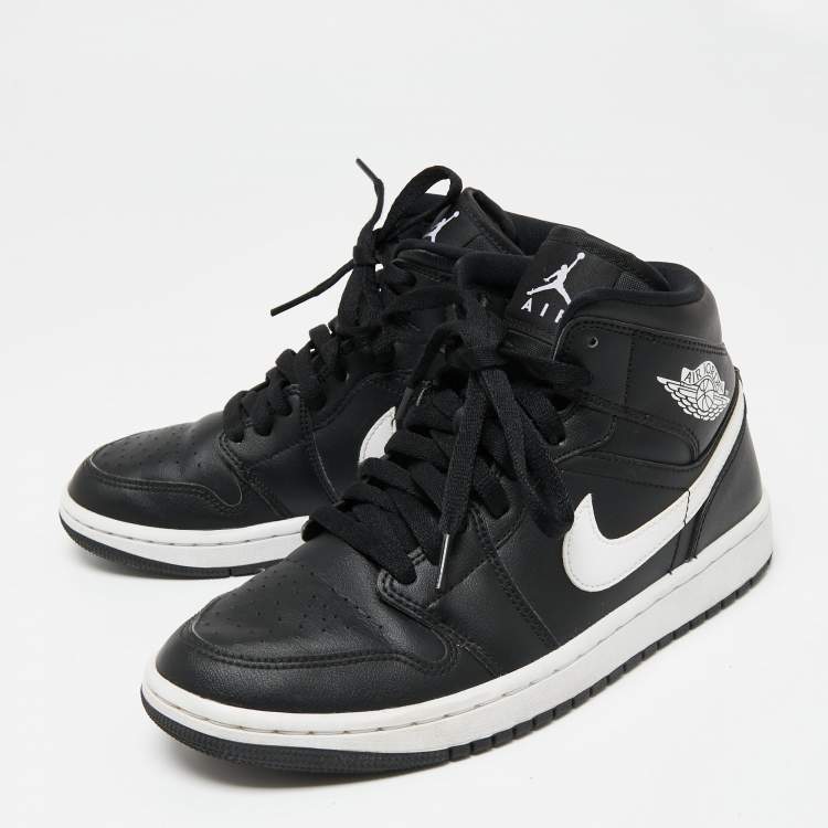 Air Jordan x Nike Black/White Leather Air Jordan 1 Retro High Yin