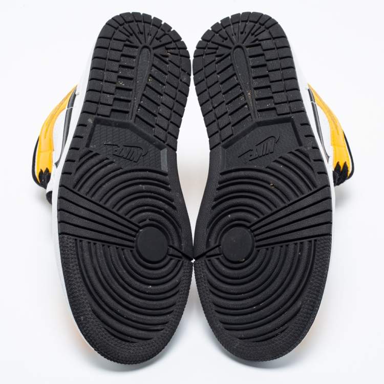 مملوكة مسبقًا Air Jordan 1 Tri-Color Perforated and Leather Mid Laser Sneakers Size 38