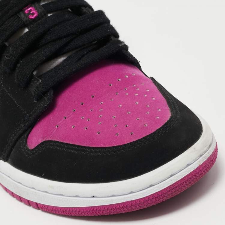 Pre Owned Air Jordans Multicolor Nubuck and Leather Air Jordan 1 Low Top Sneakers Size 38