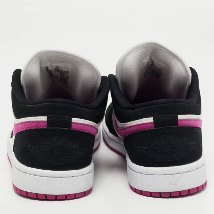 Pre Owned Air Jordans Multicolor Nubuck and Leather Air Jordan 1 Low Top Sneakers Size 38