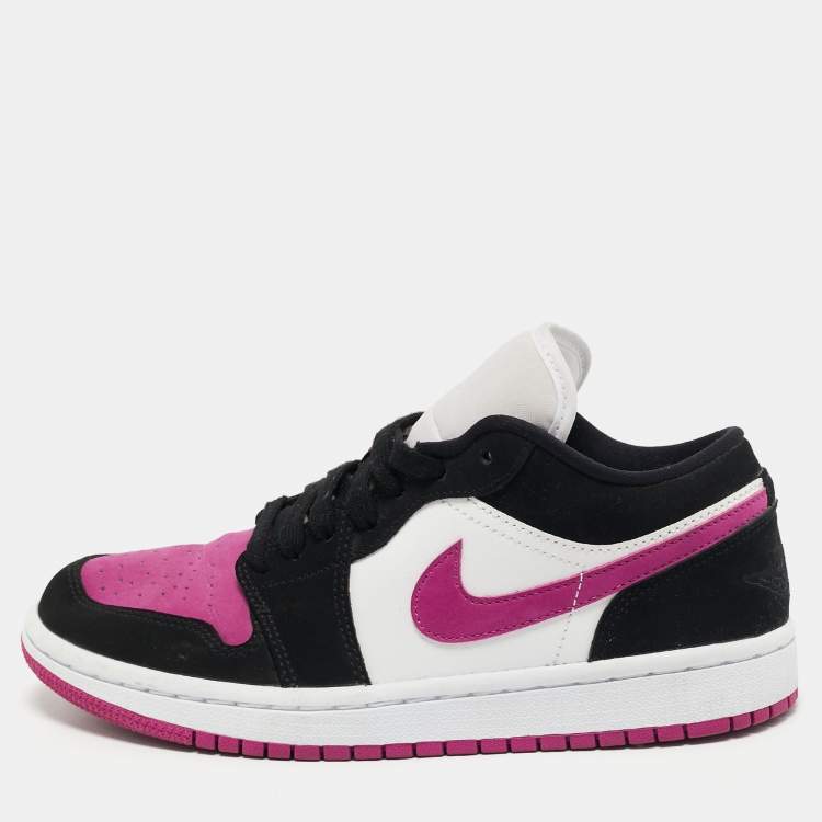 Pre Owned Air Jordans Multicolor Nubuck and Leather Air Jordan 1 Low Top Sneakers Size 38