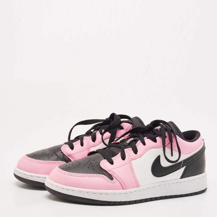Pre Owned Air Jordans Multicolor Leather Low Light  Jordan 1Sneakers Size 38.5 