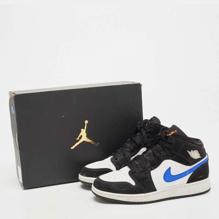 Pre Owned Air Jordans Multicolor Leather Air Jordan 1 High Top Sneakers Size 38