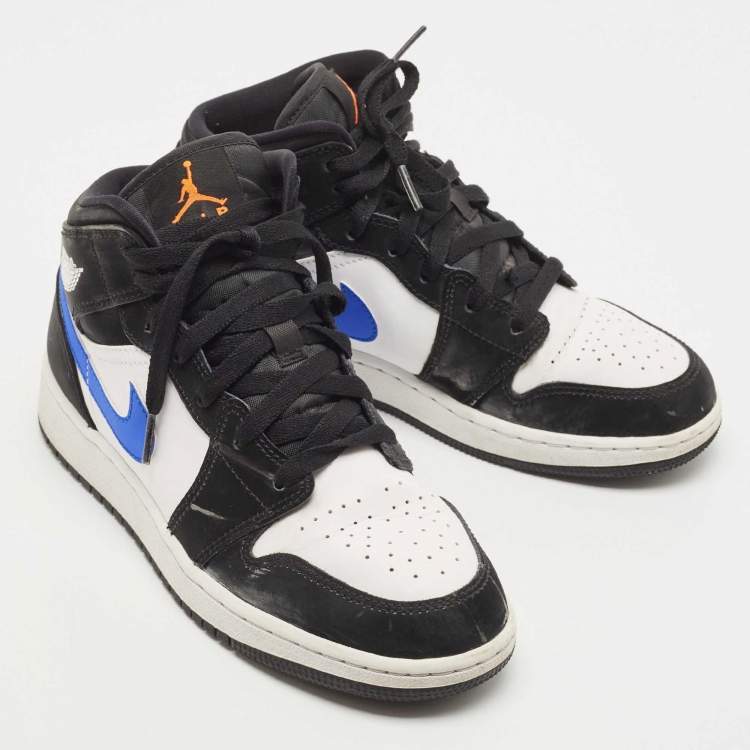 Pre Owned Air Jordans Multicolor Leather Air Jordan 1 High Top Sneakers Size 38