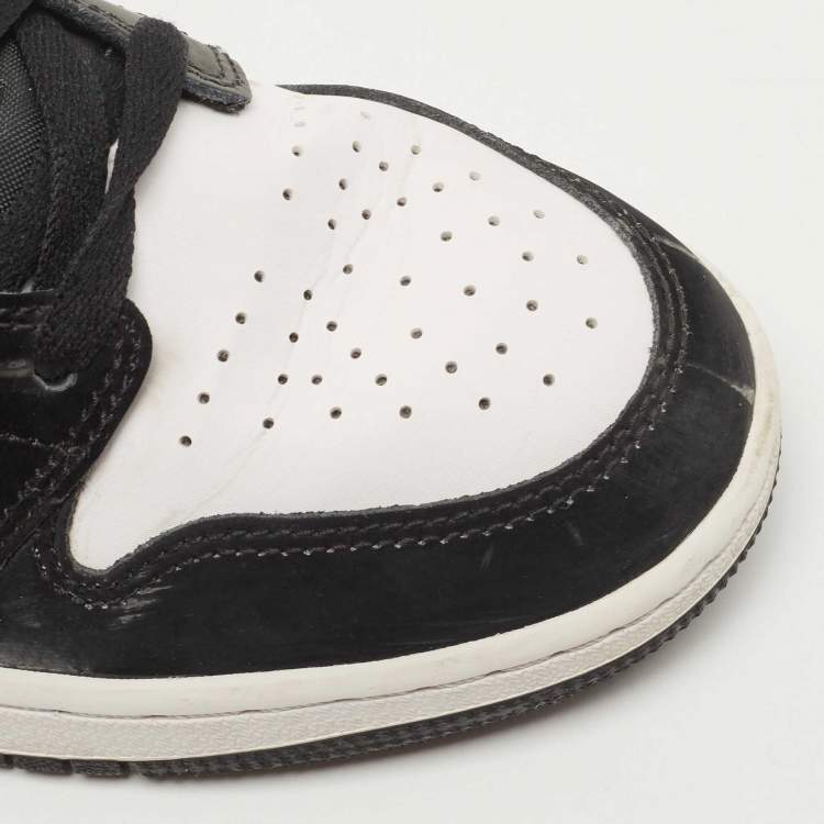 Pre Owned Air Jordans Multicolor Leather Air Jordan 1 High Top Sneakers Size 38