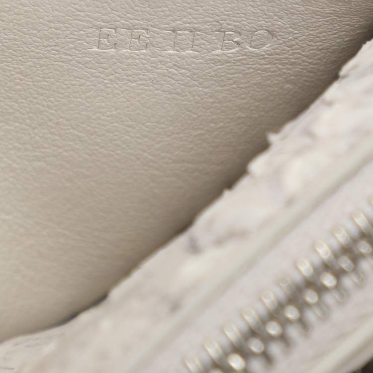 Pre Owned Akris Anouk Grey Python Leather WOC Clutch Bag