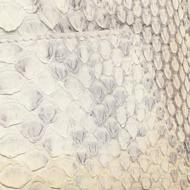 Pre Owned Akris Anouk Grey Python Leather WOC Clutch Bag