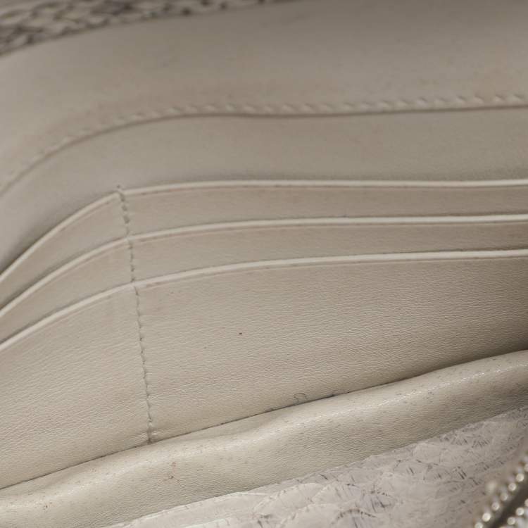 Pre Owned Akris Anouk Grey Python Leather WOC Clutch Bag